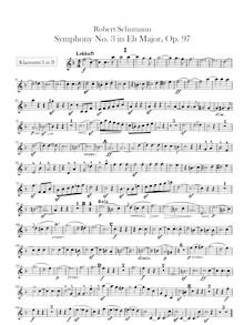 Partition clarinette 1, 2 (en B♭), Symphony No.3, Op.97, "Rhenish"