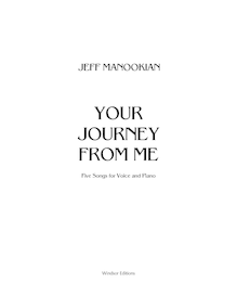 Partition complète, Your Journey From Me, pour voix et Piano, Manookian, Jeff