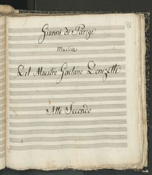 Partition Act 2, Gianni di Parigi, Donizetti, Gaetano