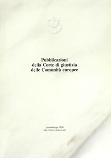 Pubblicazioni della Corte di Giustizia delle Comunità europee