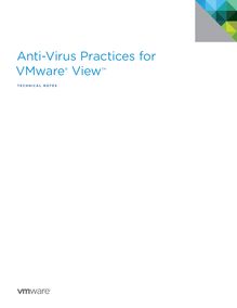 Anti-Virus Practices for VMwareо View 4.5