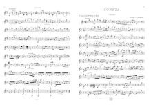Partition complète et , partie, violon Sonata, D minor