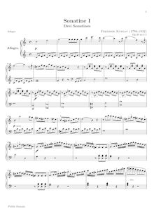 Partition , Allegro, 3 sonatines, Op. 20, Kuhlau, Friedrich