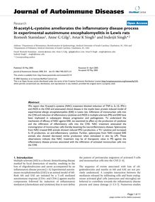N-acetyl-L-cysteine ameliorates the inflammatory disease process in experimental autoimmune encephalomyelitis in Lewis rats
