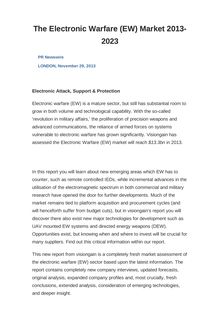 The Electronic Warfare (EW) Market 2013-2023