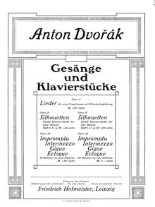 Partition Book 2 (Nos.7-12), Silhouettes, Silhouetty, Dvořák, Antonín