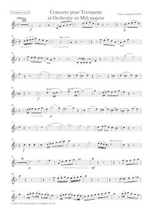 Partition Concerto pour trompette et orchestre en Mib majeur