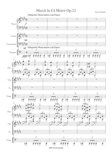 Partition complète, March en C-Sharp minor Op.22, C-Sharp minor