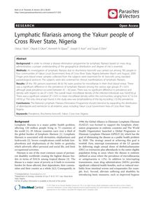 Lymphatic filariasis among the Yakurr people of Cross River State, Nigeria