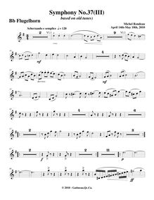 Partition Flugelhorn, Symphony No.37, D major, Rondeau, Michel