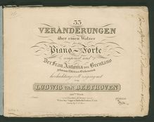 Partition complète, Diabelli Variations, 33 Veränderungen über einen Walzer von Diabelli par Ludwig van Beethoven
