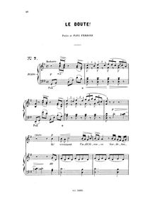 Partition complète, Le doute!, Bizet, Georges