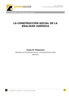 LA CONSTRUCCIÓN SOCIAL DE LA REALIDAD JURÍDICA