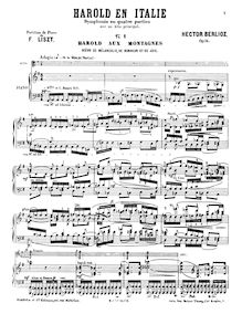 Partition de piano, Harold en Italie, Symphonie avec un alto principal en 4 parties