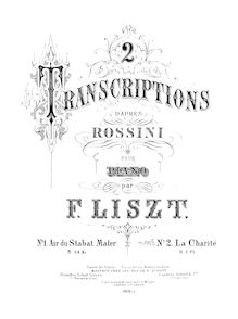 Partition complète (monochrome - light), 2 Transcriptions d après Rossini