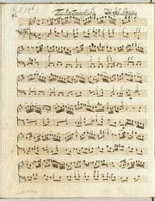 Partition complète, flûte Sonata en D major, D major, Graun, Karl Heinrich par Karl Heinrich Graun