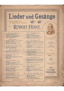 Partition Colour Cover, 6 Gesänge, Op.26, Various, Franz, Robert