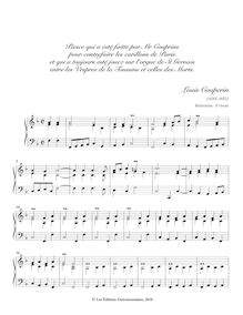 Partition complète, 2 Carillons, Couperin, Louis