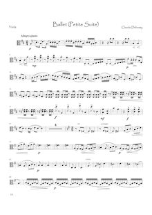 Partition viole de gambe, Petite , Debussy, Claude