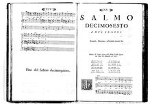 Partition Psalm 16, Estro poetico-armonico, Parafrasi sopra li primi (e secondi) venticinque salmi par Benedetto Marcello