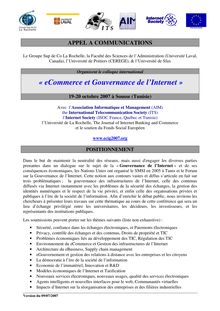 « eCommerce et Gouvernance de l Internet »