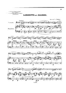 Partition de piano, Larghetto et Allegro, E♭ Major, Anonymous
