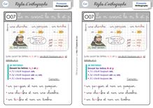 Orthographe / Grammaire / Vocabulaire CE1 – Préparations de dictées et leçons - Leçon m b p