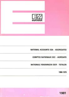 NATIONAL ACCOUNTS ESA. AGGREGATES 1960-1979