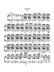 Partition complète, Toccata Op.7, Originally: Étude Phantastique en double-tons, Op. 6 par Robert Schumann