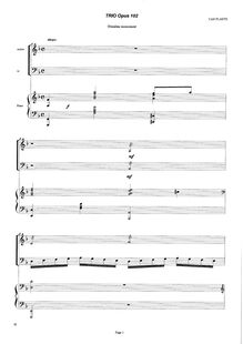 Partition , Allegro, Piano Trio No.1, Plante, Cyril