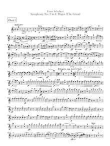 Partition hautbois 1, 2, Symphony No.9, Die »Große« (“The Great”)