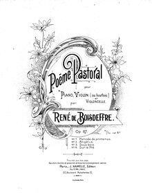 Partition violon (ou hautbois), Poëme pastoral, Op.87, E flat major