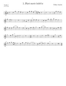 Partition viole de gambe aigue 1, madrigaux pour 4 voix, Anerio, Felice par Felice Anerio