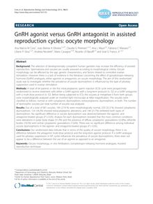GnRH agonist versus GnRH antagonist in assisted reproduction cycles: oocyte morphology