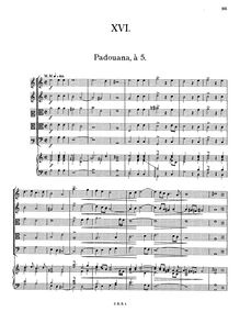 Partition  XVI, Banchetto Musicale, Schein, Johann Hermann