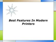 Best Features In Modern Printers