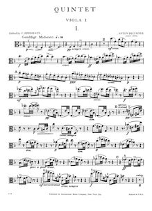 Partition viole de gambe 1, corde quintette, F major, Bruckner, Anton