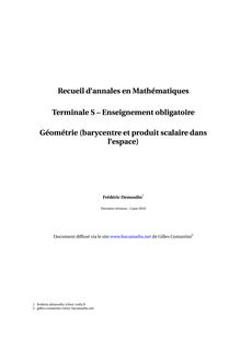 Recueil d annales en Mathématiques Terminale S  Enseignement ...