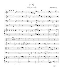 Partition [Air], VdGS No.25 - partition complète (Tr Tr B B O), Airs pour 4 violes de gambe avec orgue