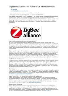 ZigBee Input Device: The Future Of CE Interface Devices