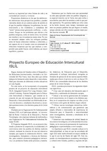 Proyecto Europeo de Educación Intercultural ISLIL