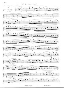 Partition violon 1, corde quintette No.8, Op.24, Onslow, Georges