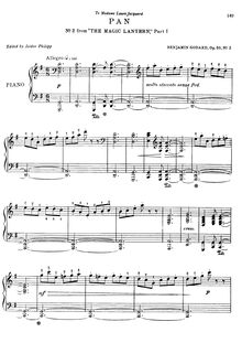 Partition , Pan, Lanterne Magique, , partie I, Op.50, Godard, Benjamin