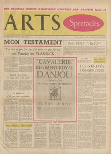 ARTS N° 600 du 02 janvier 1957