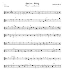 Partition ténor viole de gambe 1, alto clef, 5 chansons, Byrd, William par William Byrd