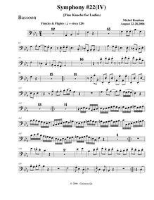 Partition basson, Symphony No.22, C minor, Rondeau, Michel par Michel Rondeau