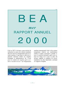 Bureau enquêtes-accidents-mer : rapport annuel 2000