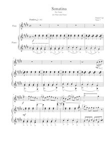 Partition , Festive - partition de piano, flûte Sonatina, Carr, Daniel
