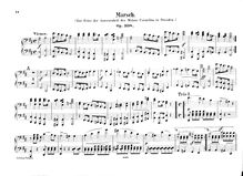 Partition Transcription pour piano 4 mains, Marsch für Orchester, Op.108