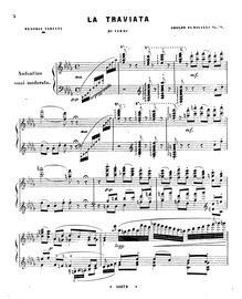 Partition complète, Melodia Variata on Verdi s La Traviata, Op.98